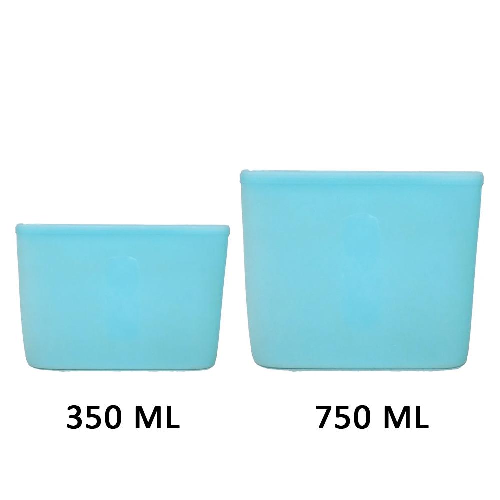 1176 Reusable Airtight Seal Storage Freezer Leak-Proof Silicone Food Bag (Pack of 2) (350ml & 750ml) - SkyShopy 1176 Reusable Airtight Seal Storage Freezer Leak-Proof Silicone Food Bag (Pack of 2) (350ml & 750ml) - SkyShopy
